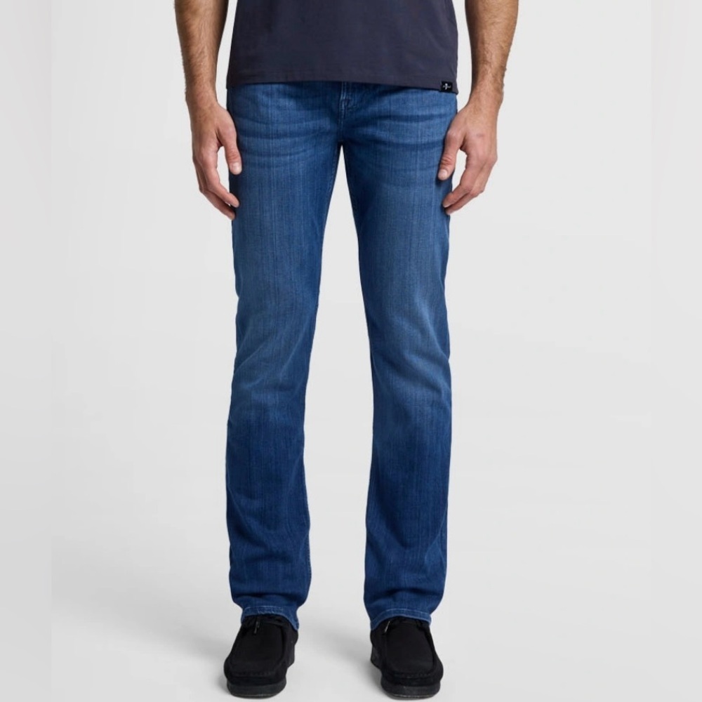 7 For All Mankind Men’s Standard Straight Leg Jeans Button Fly Size 38 Stretch